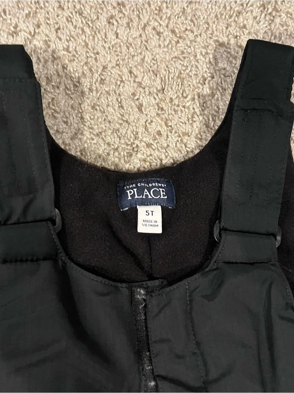 Toddler Black Insulated Snow Bib Children’s Place size 5T